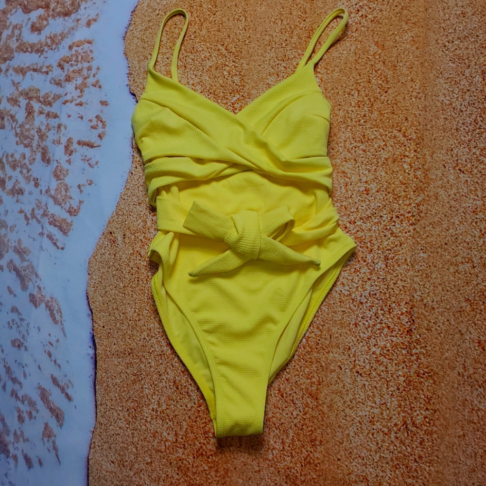 RIVER ISLAND Tie Wrap Front One-Piece Swimsuit